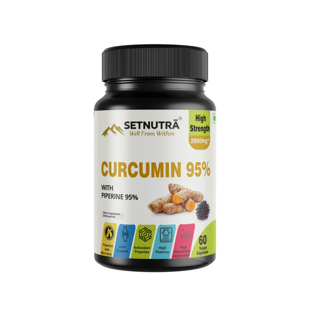 SETNUTRA | Turmeric Curcumin + Piperine | Joint Support Supplement | 60 Vegan Capsules