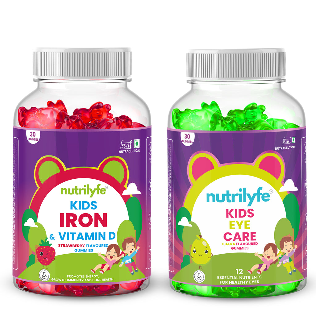 Combo of Iron & Vitamin D and Eye Care Gummies